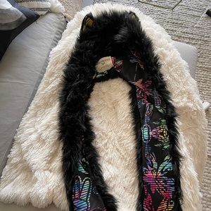 Black Wolf SpiritHoods with colorful lining